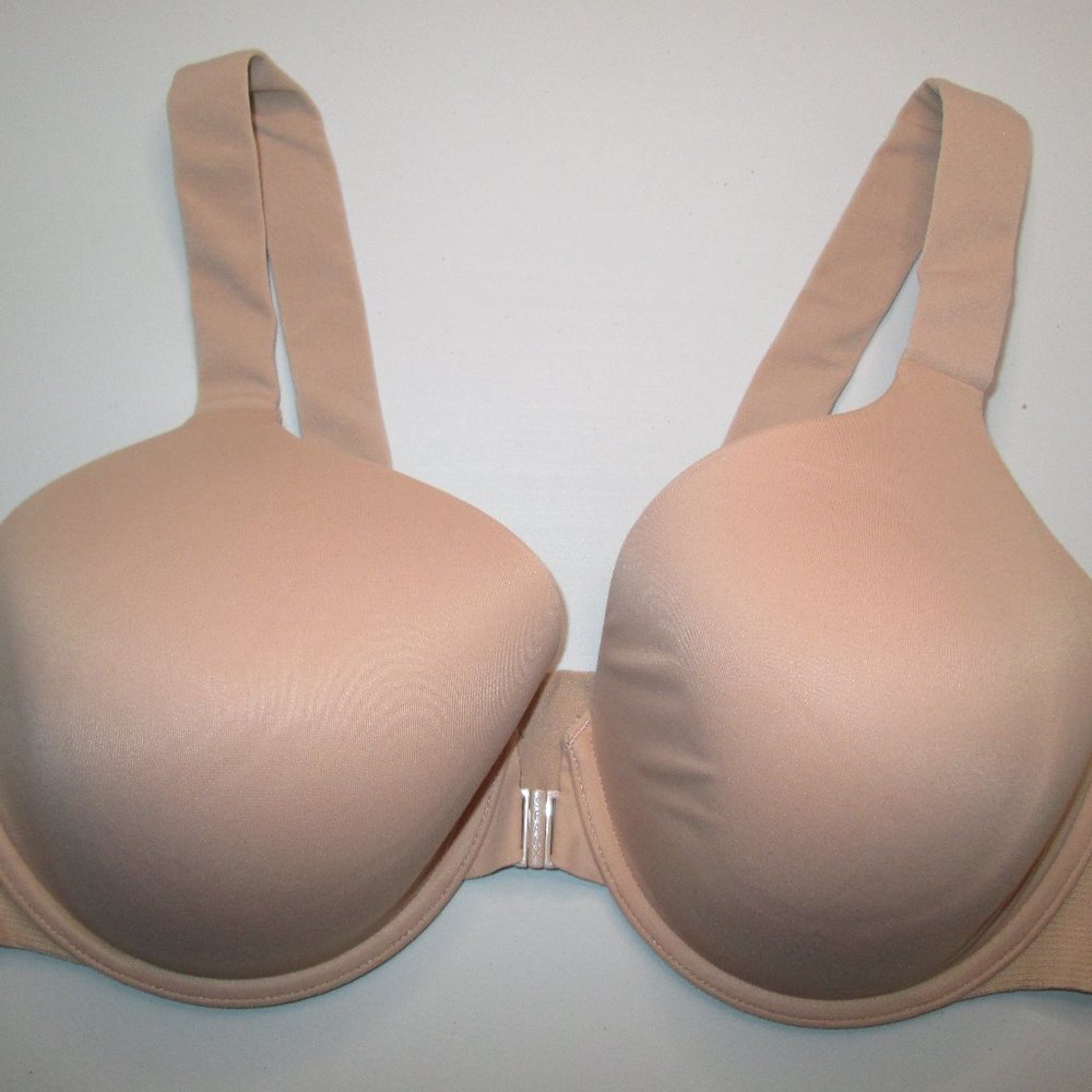 Spanx Bra-llelujah 40D Front Closure Underwire Full Coverage Lined Nude Naked 2.